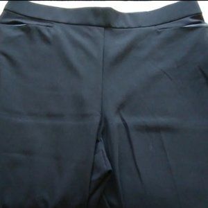 NWT Black Pants zip side wide leg crop